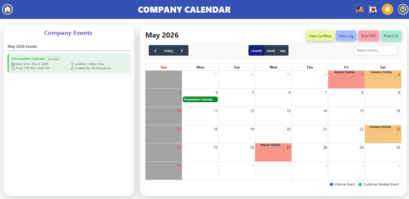 Calendar — View 6